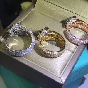 cartier ring, leopard’s head, full diamonds, regular size, top quality